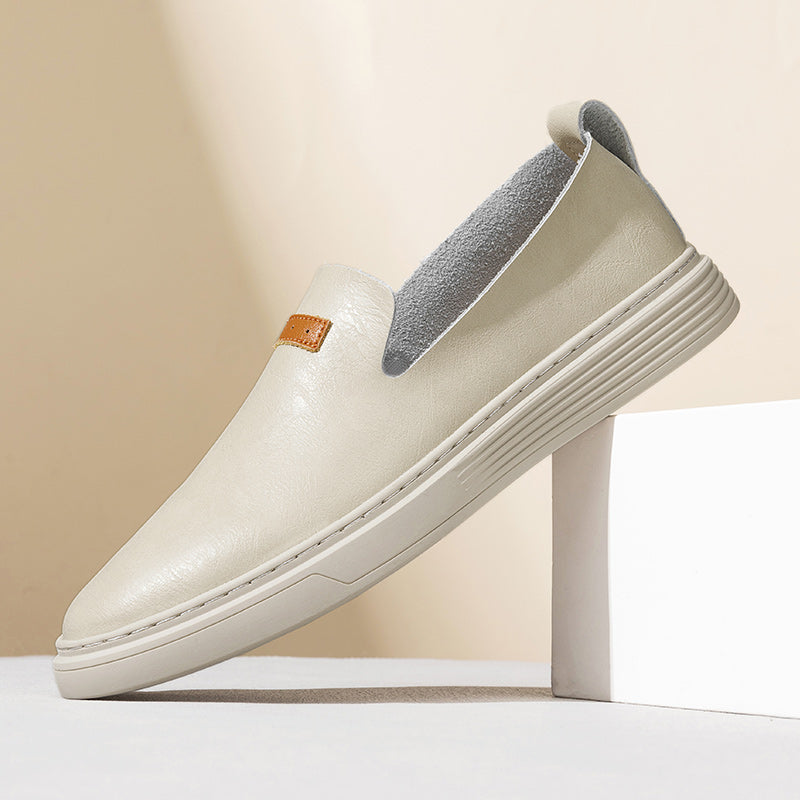 Herrenmode Leder-Fahrerschuhe Freizeitschuhe aus Leder Slipper | 23004