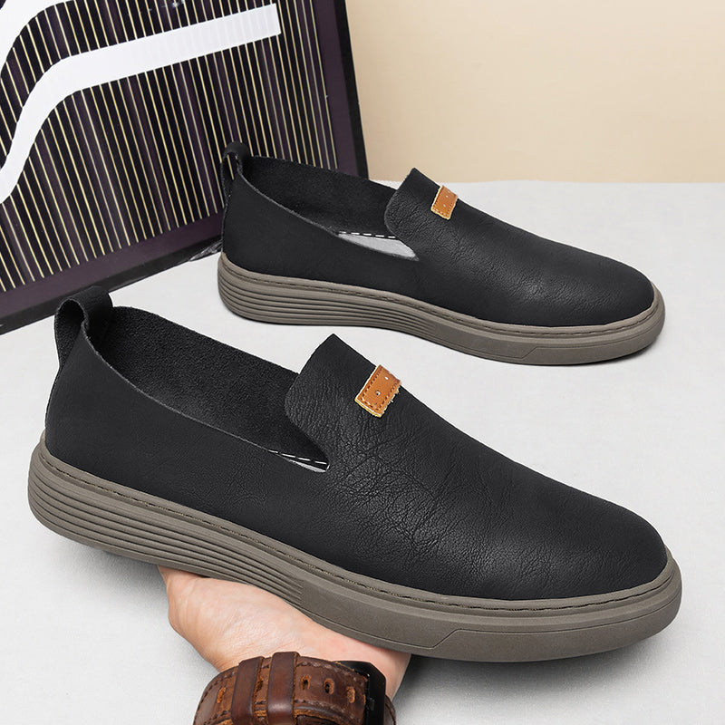 Herrenmode Leder-Fahrerschuhe Freizeitschuhe aus Leder Slipper | 23004