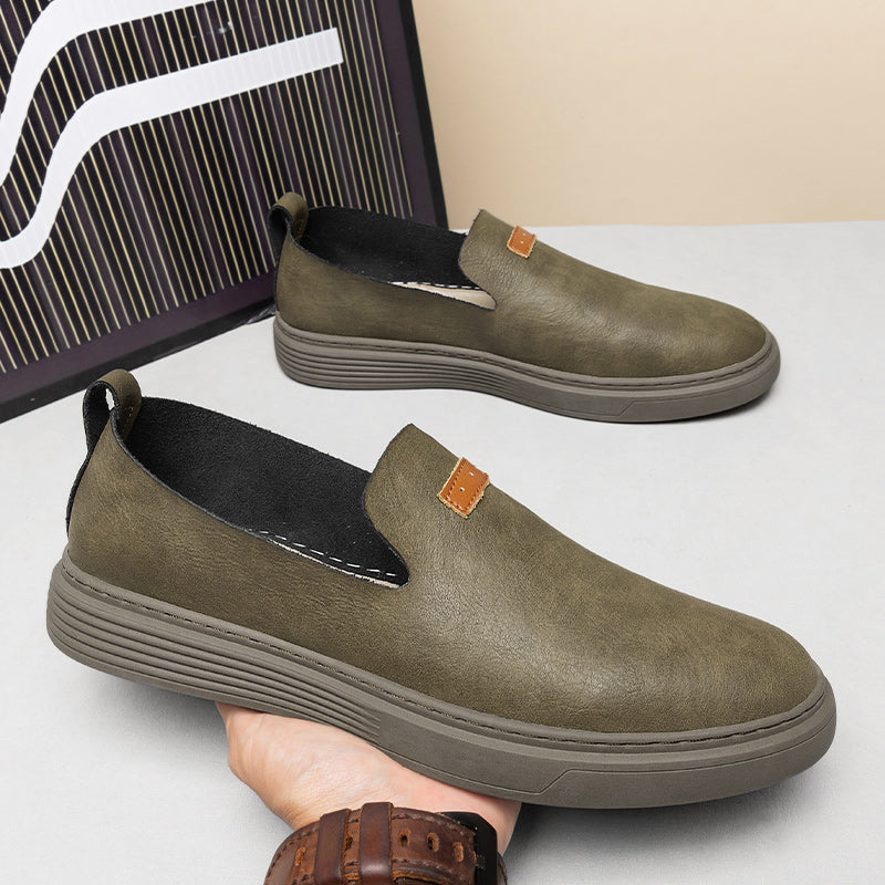 Herrenmode Leder-Fahrerschuhe Freizeitschuhe aus Leder Slipper | 23004