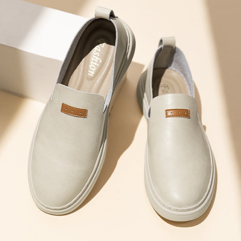Herrenmode Leder-Fahrerschuhe Freizeitschuhe aus Leder Slipper | 23004