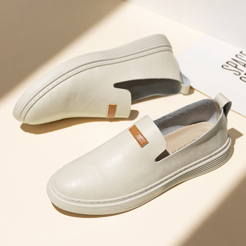 Herrenmode Leder-Fahrerschuhe Freizeitschuhe aus Leder Slipper | 23004