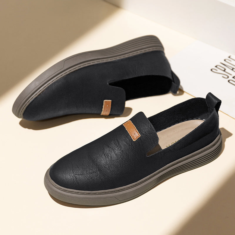 Herrenmode Leder-Fahrerschuhe Freizeitschuhe aus Leder Slipper | 23004