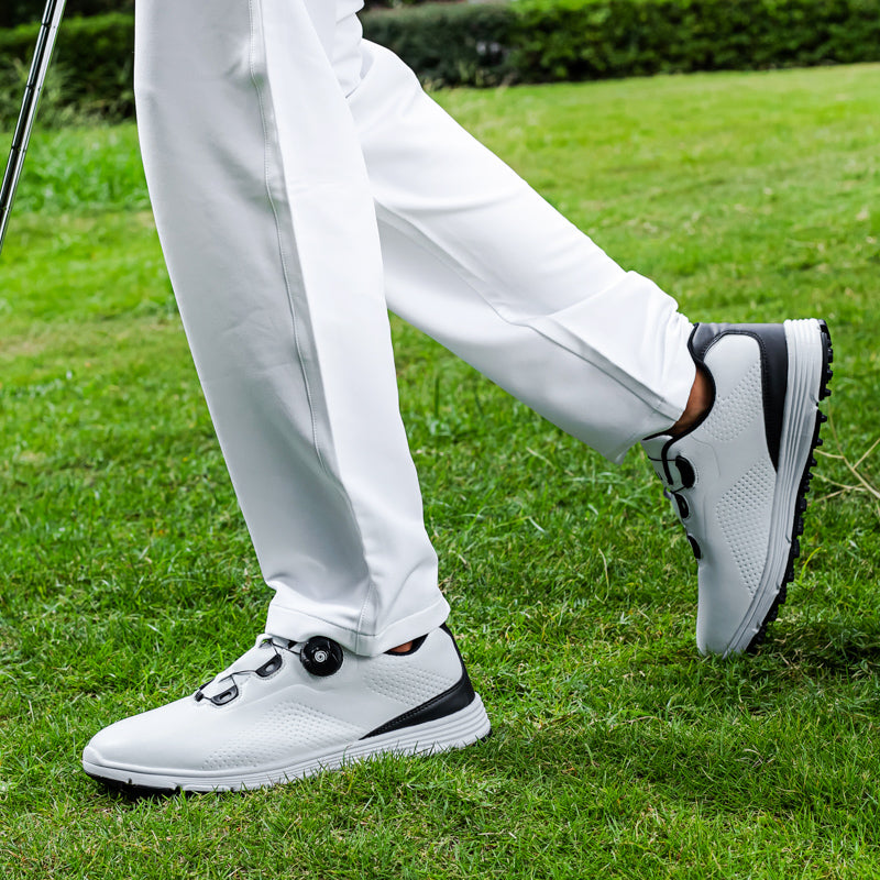 Herren-Golfschuhe aus Leder, wasserdicht, rutschfest, ohne Spikes | 20626