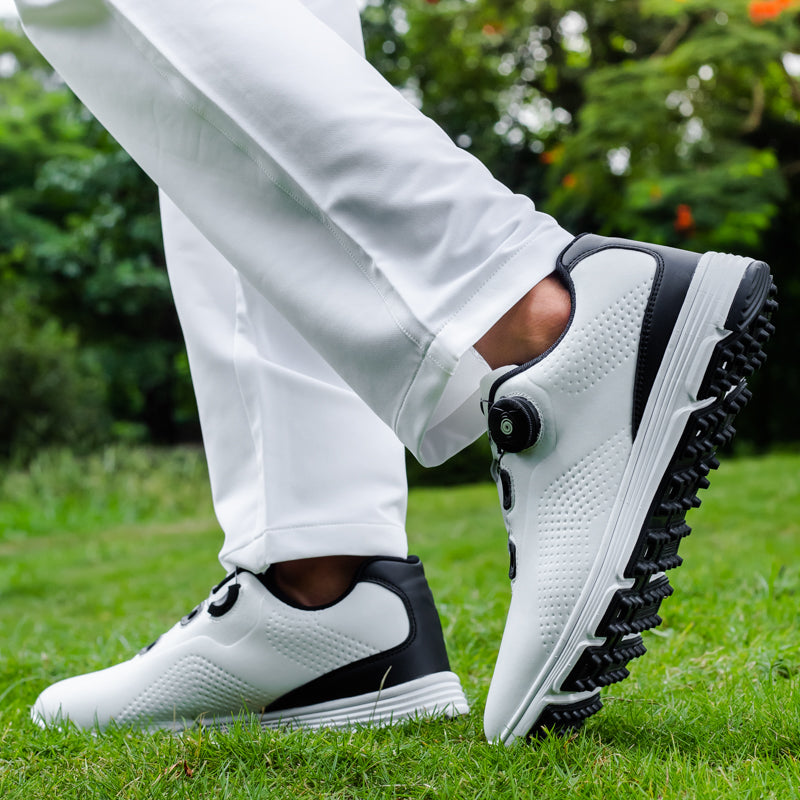 Herren-Golfschuhe aus Leder, wasserdicht, rutschfest, ohne Spikes | 20626