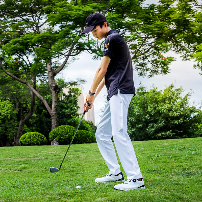 Herren-Golfschuhe aus Leder, wasserdicht, rutschfest, ohne Spikes | 20626