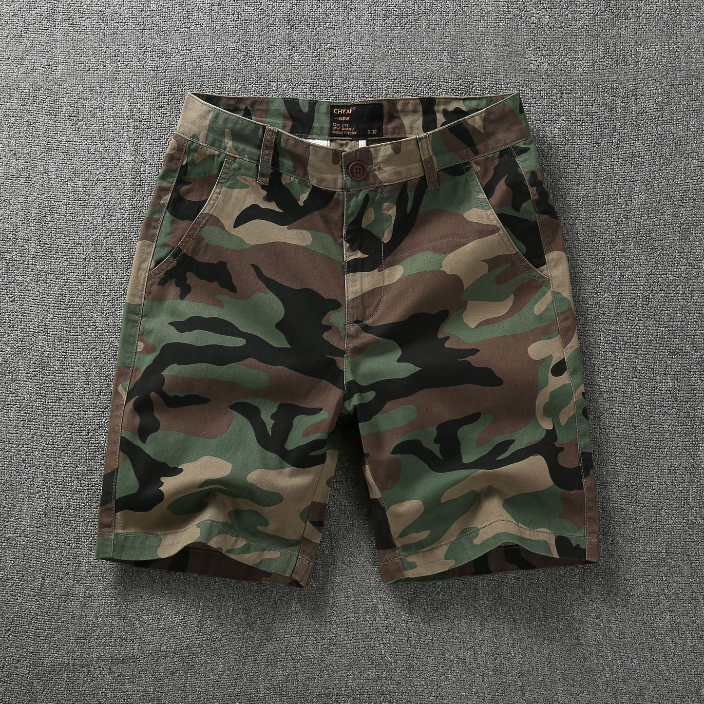 Herren Sommer Camouflage American Casual Slim Fit Loose Cargo Shorts | 2301
