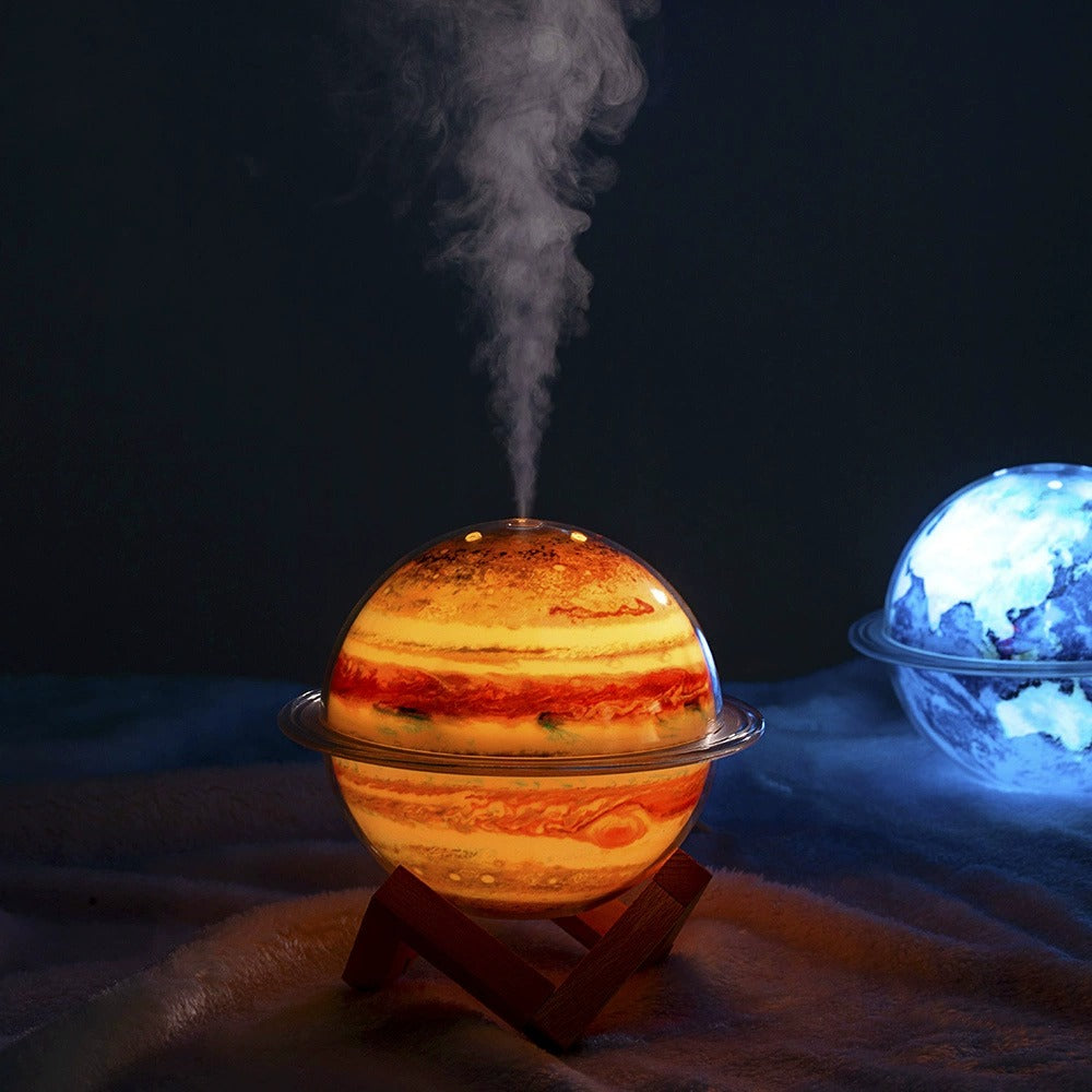 Planet Glow Luftbefeuchter-Set – Diffusoren für ätherische Öle Erde und Jupiter mit LED-Stimmungslicht | SX-E335