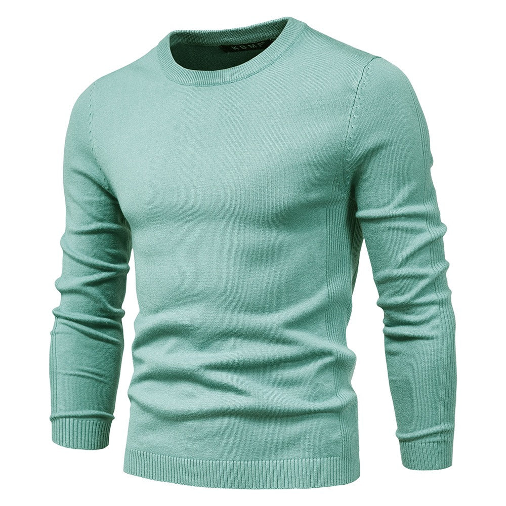 Verdickter Slim Fit Strickpullover für Herren – Rundhalspullover mit dezentem Glanz | LOW001