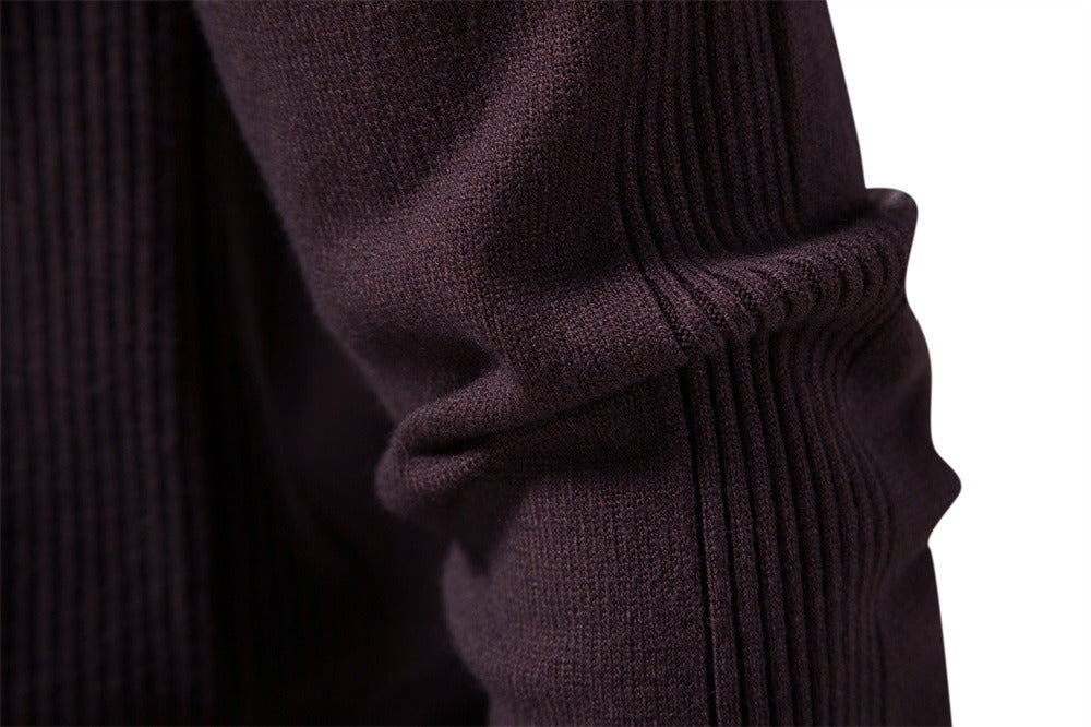 Verdickter Slim Fit Strickpullover für Herren – Rundhalspullover mit dezentem Glanz | LOW001