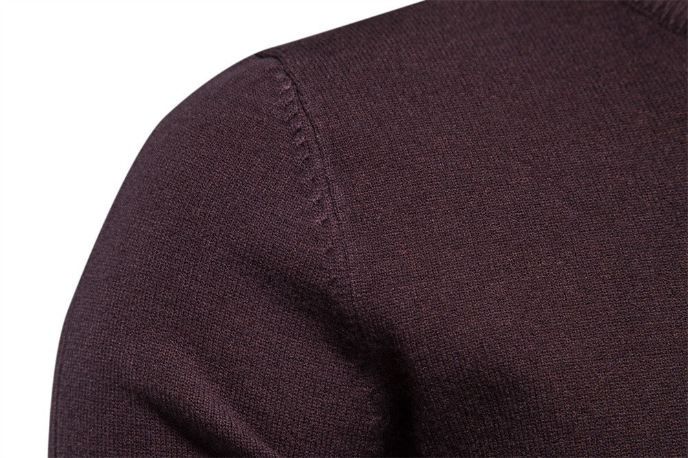 Verdickter Slim Fit Strickpullover für Herren – Rundhalspullover mit dezentem Glanz | LOW001