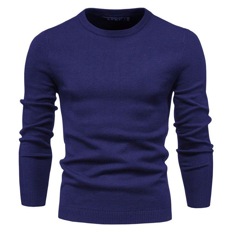 Verdickter Slim Fit Strickpullover für Herren – Rundhalspullover mit dezentem Glanz | LOW001