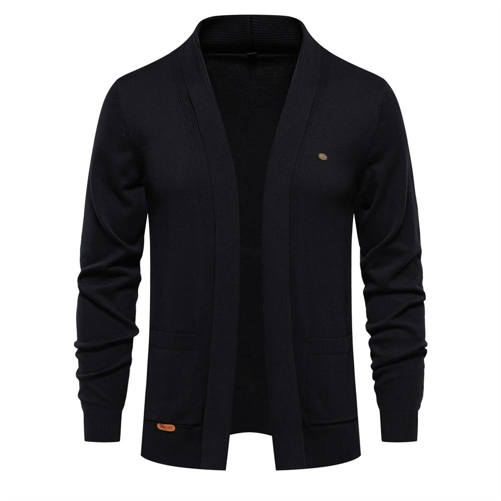 Herren Urban Style V-Ausschnitt Cardigan – Hochwertiger Baumwoll-Strickpullover | M506