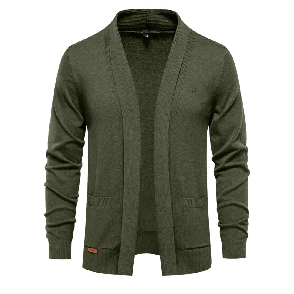 Herren Urban Style V-Ausschnitt Cardigan – Hochwertiger Baumwoll-Strickpullover | M506