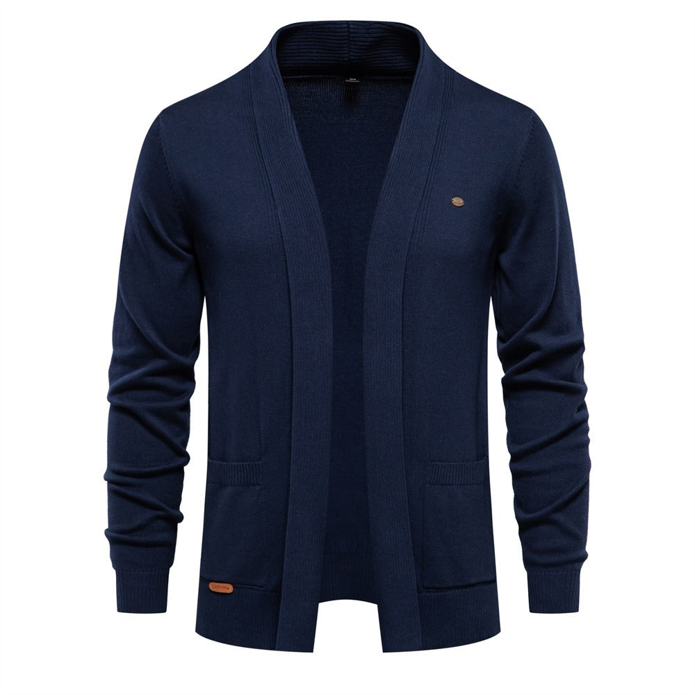 Herren Urban Style V-Ausschnitt Cardigan – Hochwertiger Baumwoll-Strickpullover | M506
