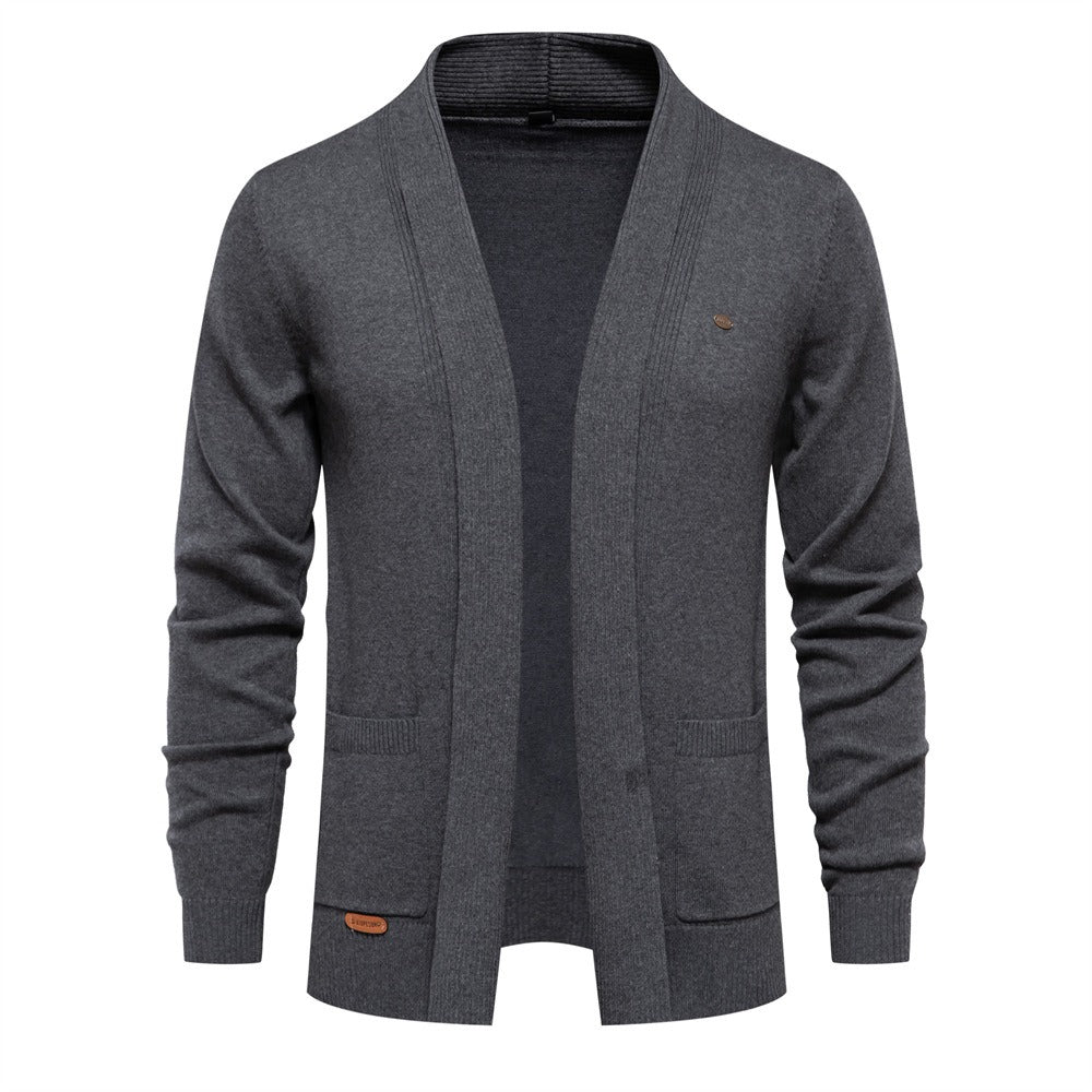 Herren Urban Style V-Ausschnitt Cardigan – Hochwertiger Baumwoll-Strickpullover | M506