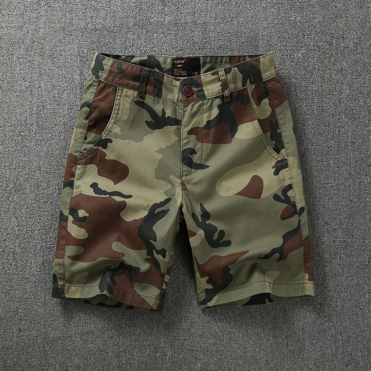 Herren Sommer Camouflage American Casual Slim Fit Loose Cargo Shorts | 2301