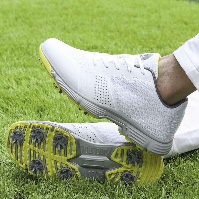 THESTRON Men's Big Size Waterproof Golf Shoes | Spiked Athletic Sneakers Size US 7-15 | T615