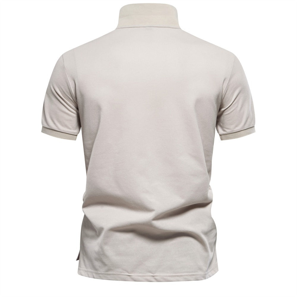 Herren-Poloshirt mit Farbverlauf und Blockfarben – Frühlings-Slim-Fit-Freizeitoberteil | PL1011
