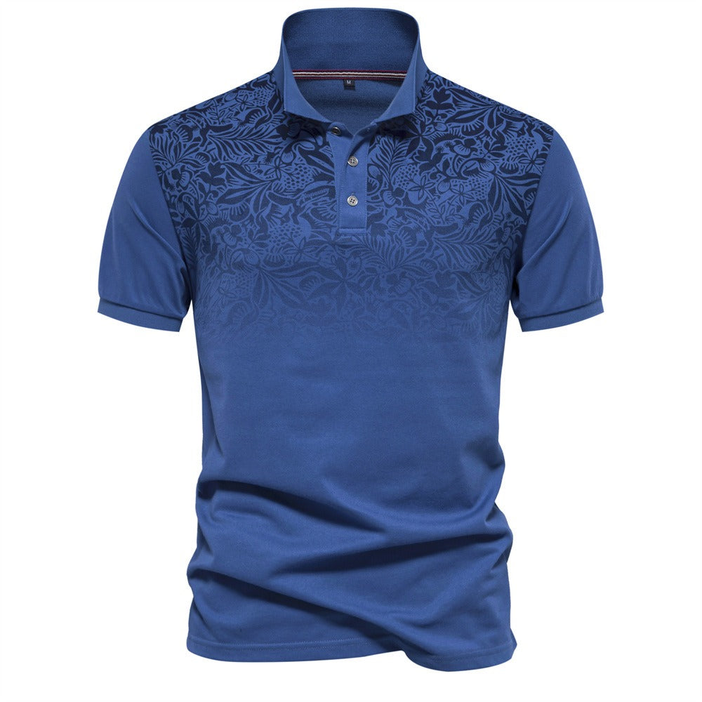 Herren-Poloshirt mit Farbverlauf und Blockfarben – Frühlings-Slim-Fit-Freizeitoberteil | PL1011