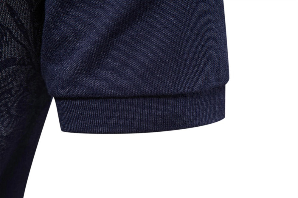Herren-Poloshirt mit Farbverlauf und Blockfarben – Frühlings-Slim-Fit-Freizeitoberteil | PL1011