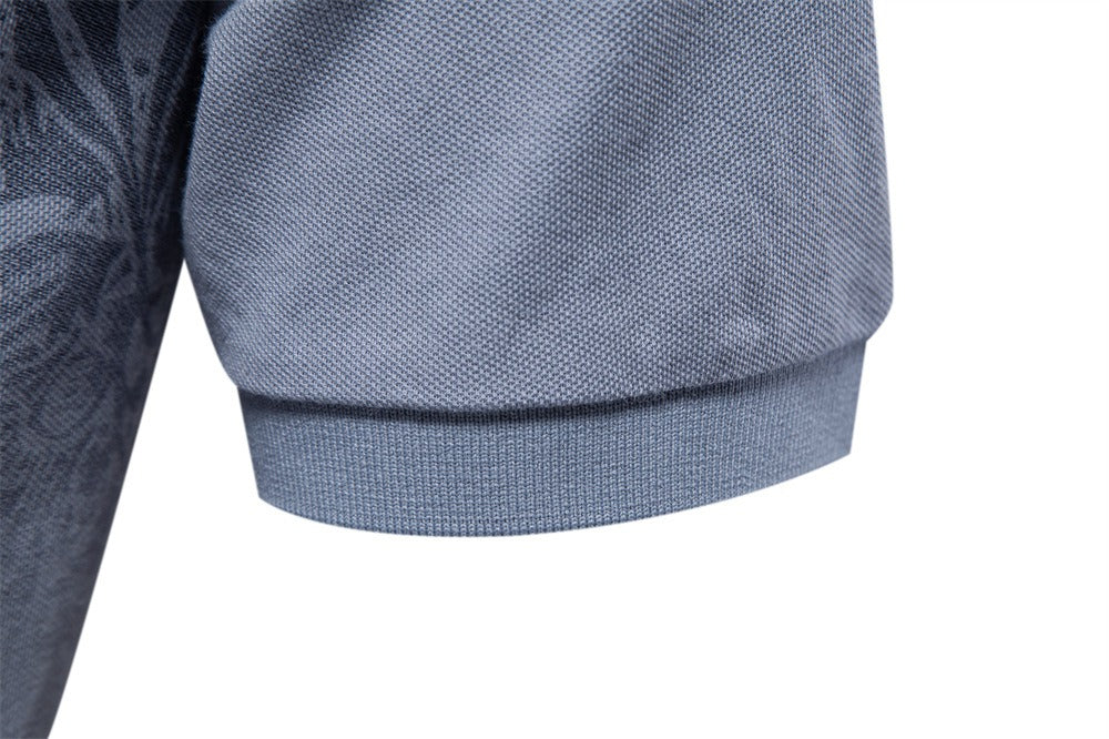 Herren-Poloshirt mit Farbverlauf und Blockfarben – Frühlings-Slim-Fit-Freizeitoberteil | PL1011