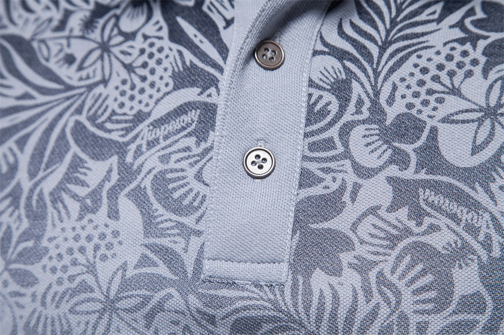 Herren-Poloshirt mit Farbverlauf und Blockfarben – Frühlings-Slim-Fit-Freizeitoberteil | PL1011