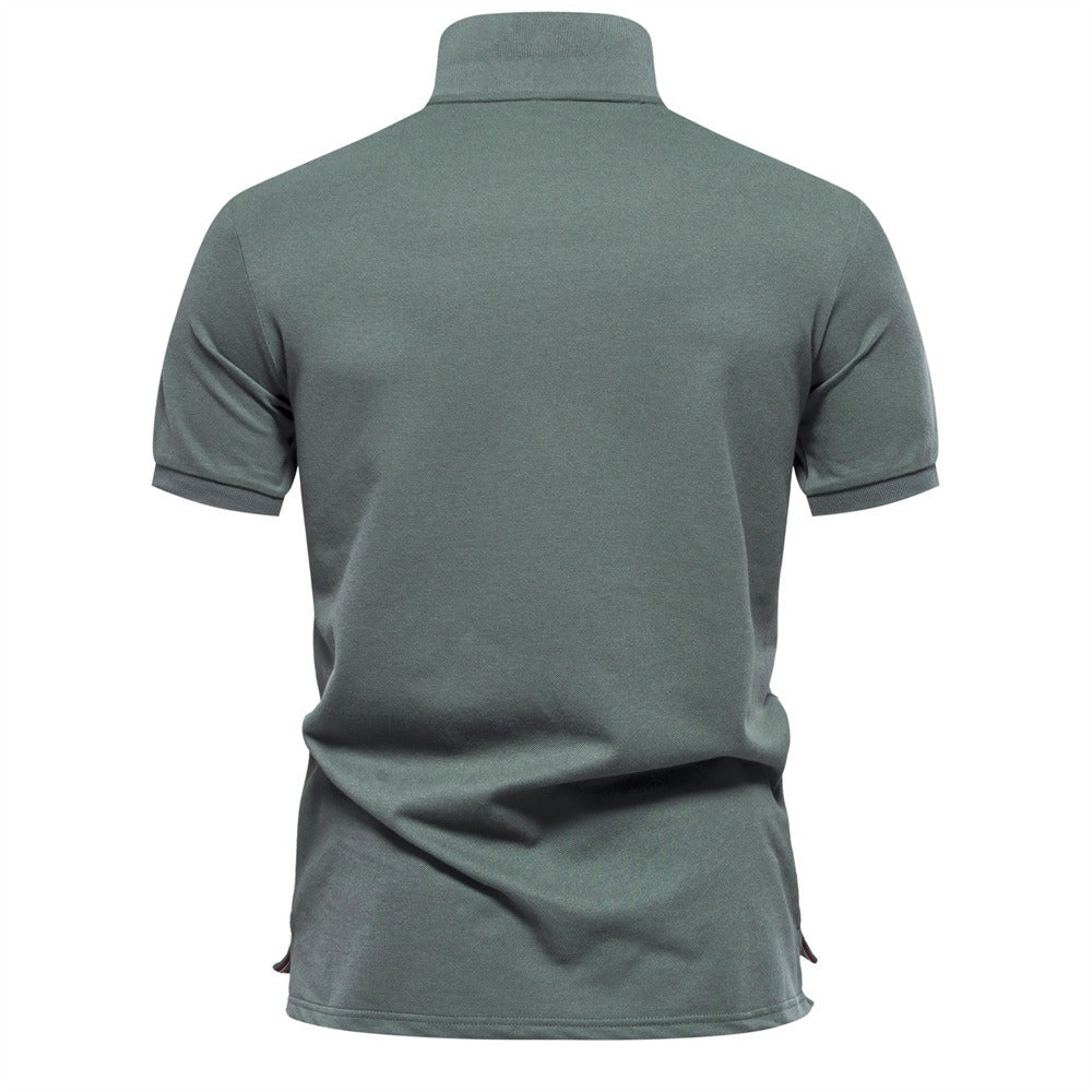 Herren-Poloshirt mit Farbverlauf und Blockfarben – Frühlings-Slim-Fit-Freizeitoberteil | PL1011