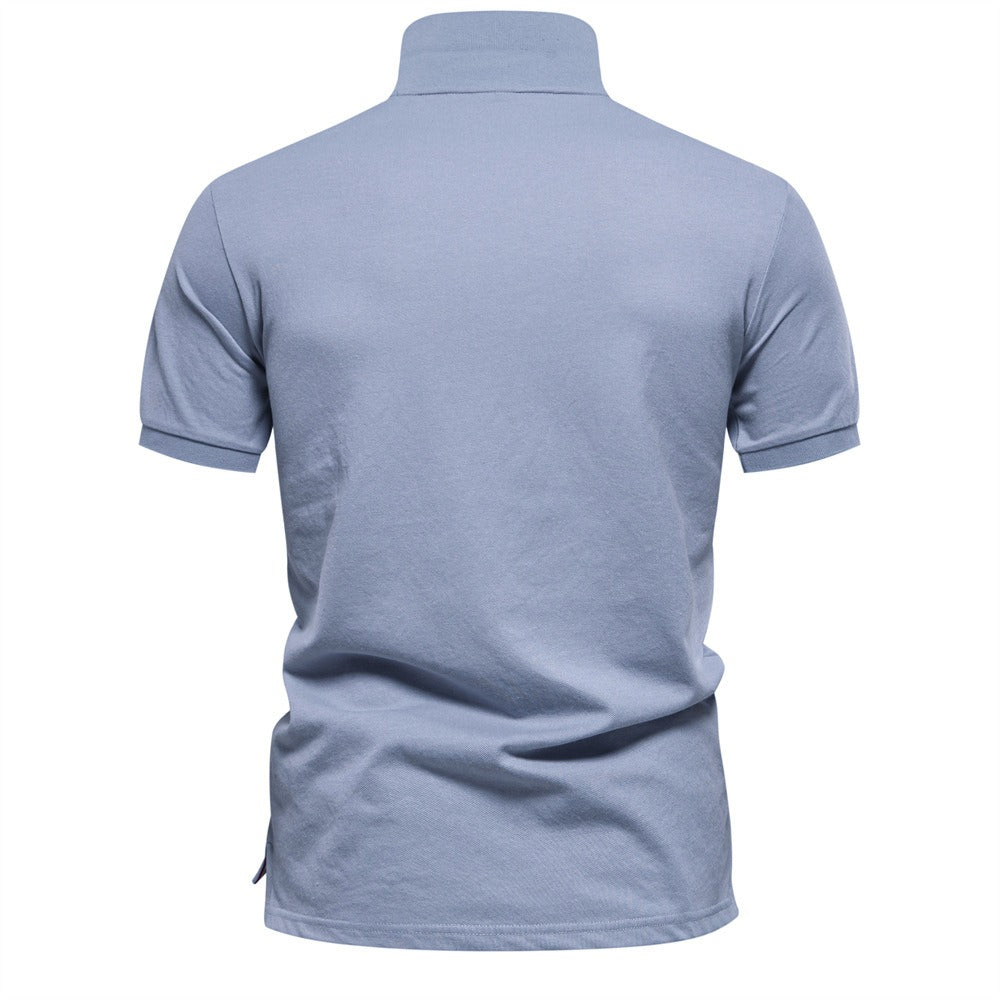 Herren-Poloshirt mit Farbverlauf und Blockfarben – Frühlings-Slim-Fit-Freizeitoberteil | PL1011