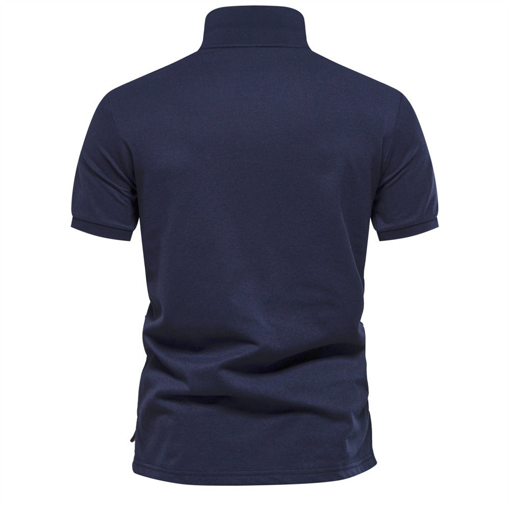 Herren-Poloshirt mit Farbverlauf und Blockfarben – Frühlings-Slim-Fit-Freizeitoberteil | PL1011