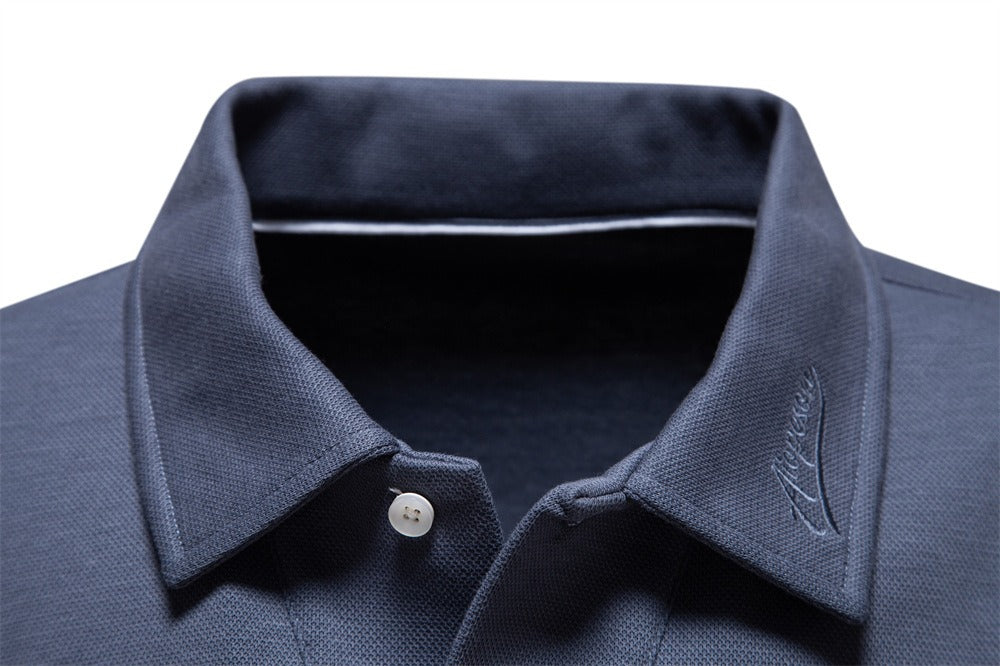 Gewaschenes Herren-Poloshirt – Langarm-Oberteil aus Baumwollmischung | Smart-Casual Herbst-Essential | PL255
