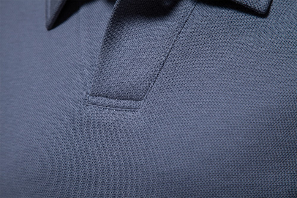 Gewaschenes Herren-Poloshirt – Langarm-Oberteil aus Baumwollmischung | Smart-Casual Herbst-Essential | PL255