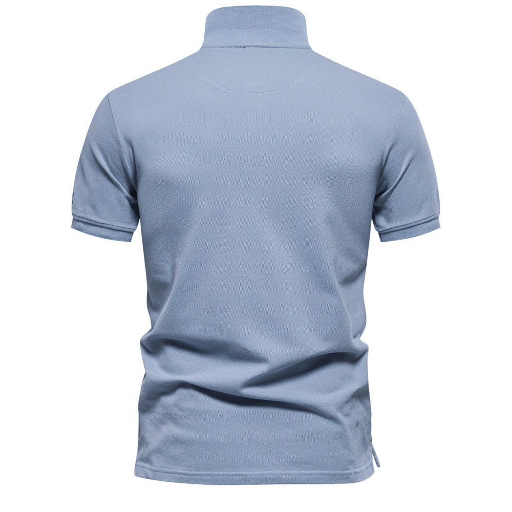 Besticktes Poloshirt aus Baumwolle für Herren – Slim-Fit-Freizeitoberteil für den Frühling 2025 | PS1012