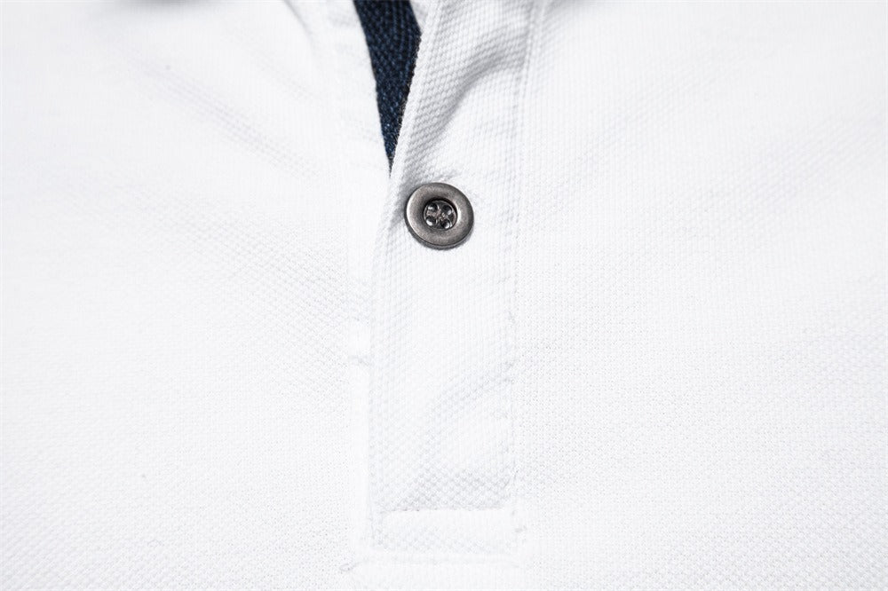 Besticktes Poloshirt aus Baumwolle für Herren – Slim-Fit-Freizeitoberteil für den Frühling 2025 | PS1012