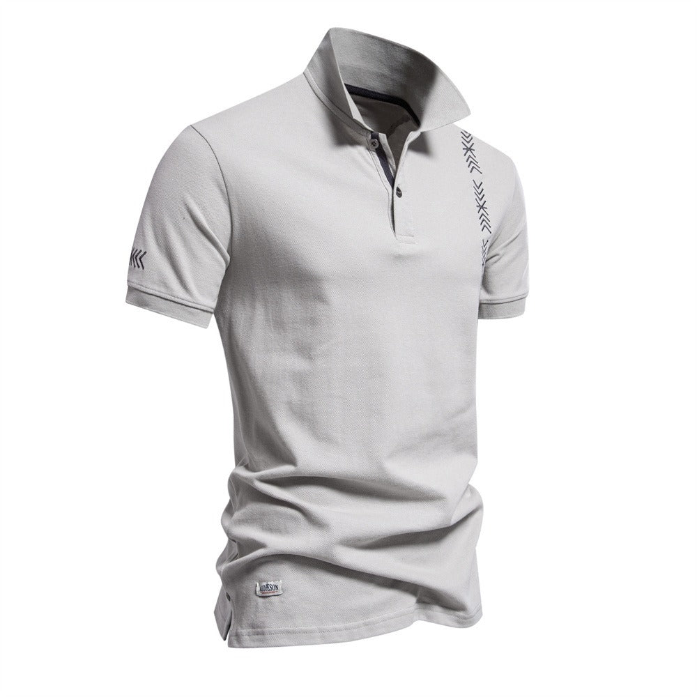 Besticktes Poloshirt aus Baumwolle für Herren – Slim-Fit-Freizeitoberteil für den Frühling 2025 | PS1012