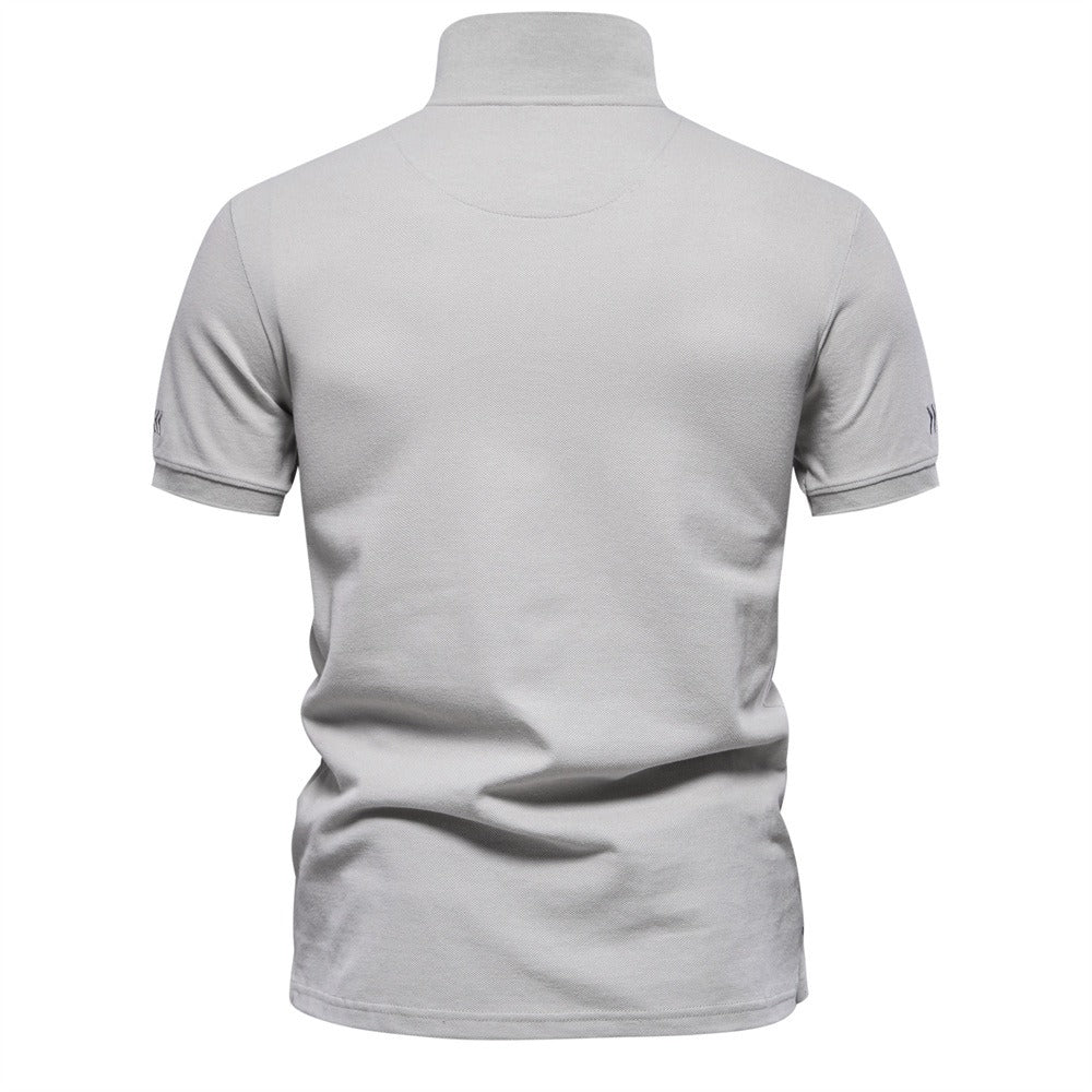 Besticktes Poloshirt aus Baumwolle für Herren – Slim-Fit-Freizeitoberteil für den Frühling 2025 | PS1012