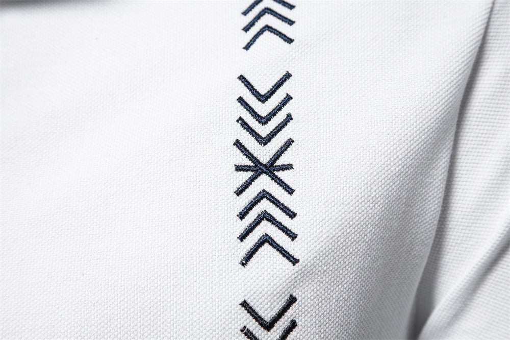 Besticktes Poloshirt aus Baumwolle für Herren – Slim-Fit-Freizeitoberteil für den Frühling 2025 | PS1012