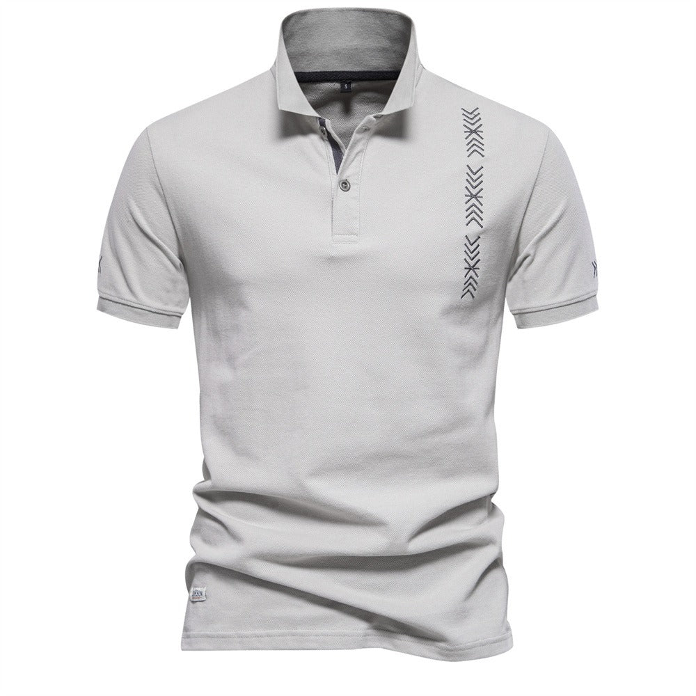 Besticktes Poloshirt aus Baumwolle für Herren – Slim-Fit-Freizeitoberteil für den Frühling 2025 | PS1012