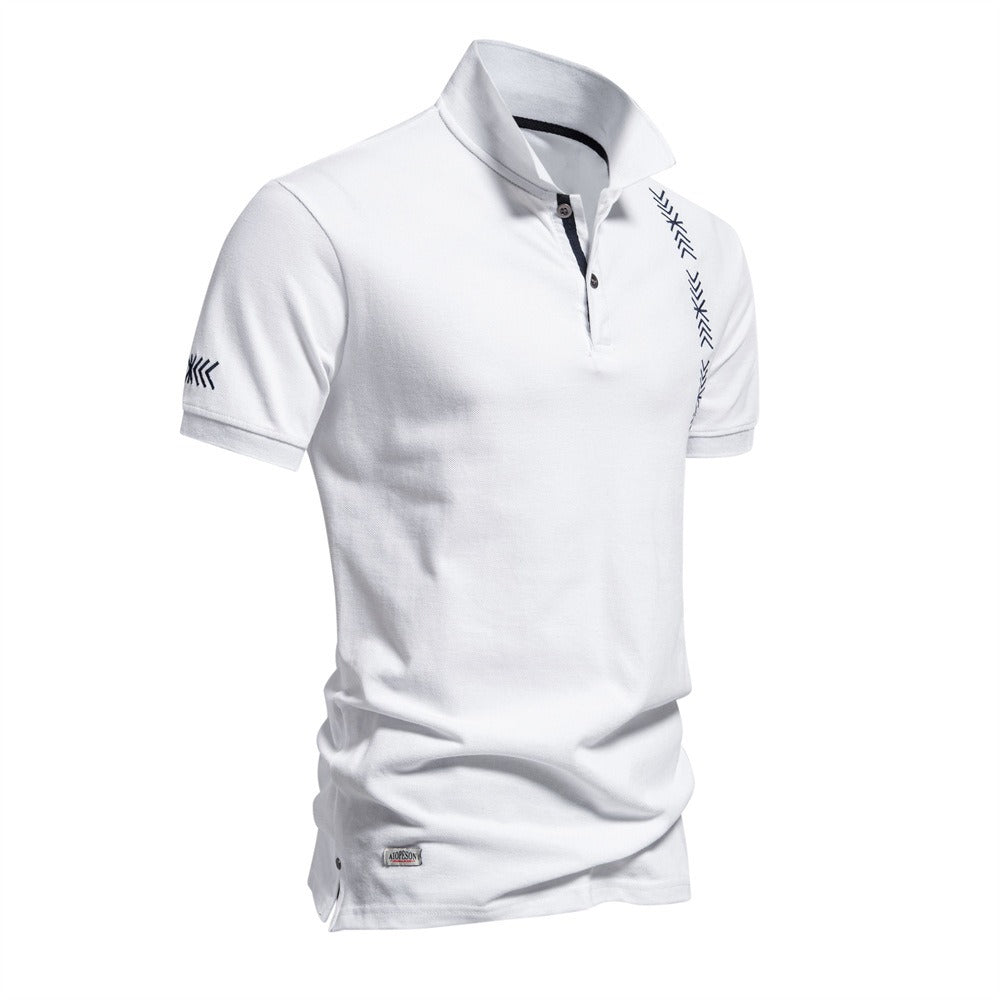 Besticktes Poloshirt aus Baumwolle für Herren – Slim-Fit-Freizeitoberteil für den Frühling 2025 | PS1012