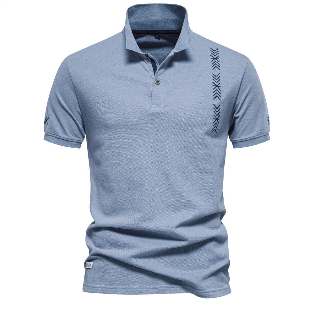Besticktes Poloshirt aus Baumwolle für Herren – Slim-Fit-Freizeitoberteil für den Frühling 2025 | PS1012