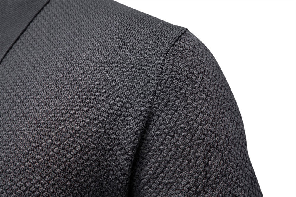 Herren-Poloshirt mit Ananas-Strickstruktur – 2025 Sommer-Kurzarmshirt mit entspannter Passform | PSD8025