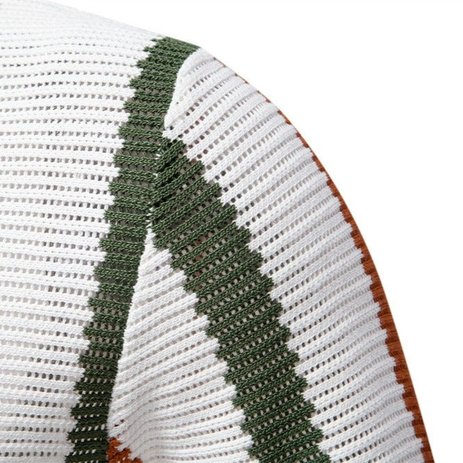 Atmungsaktives Poloshirt aus gestreiftem Strick für Herren – 2025 Sommer Slim-Fit Business Casual Top | PSD8030