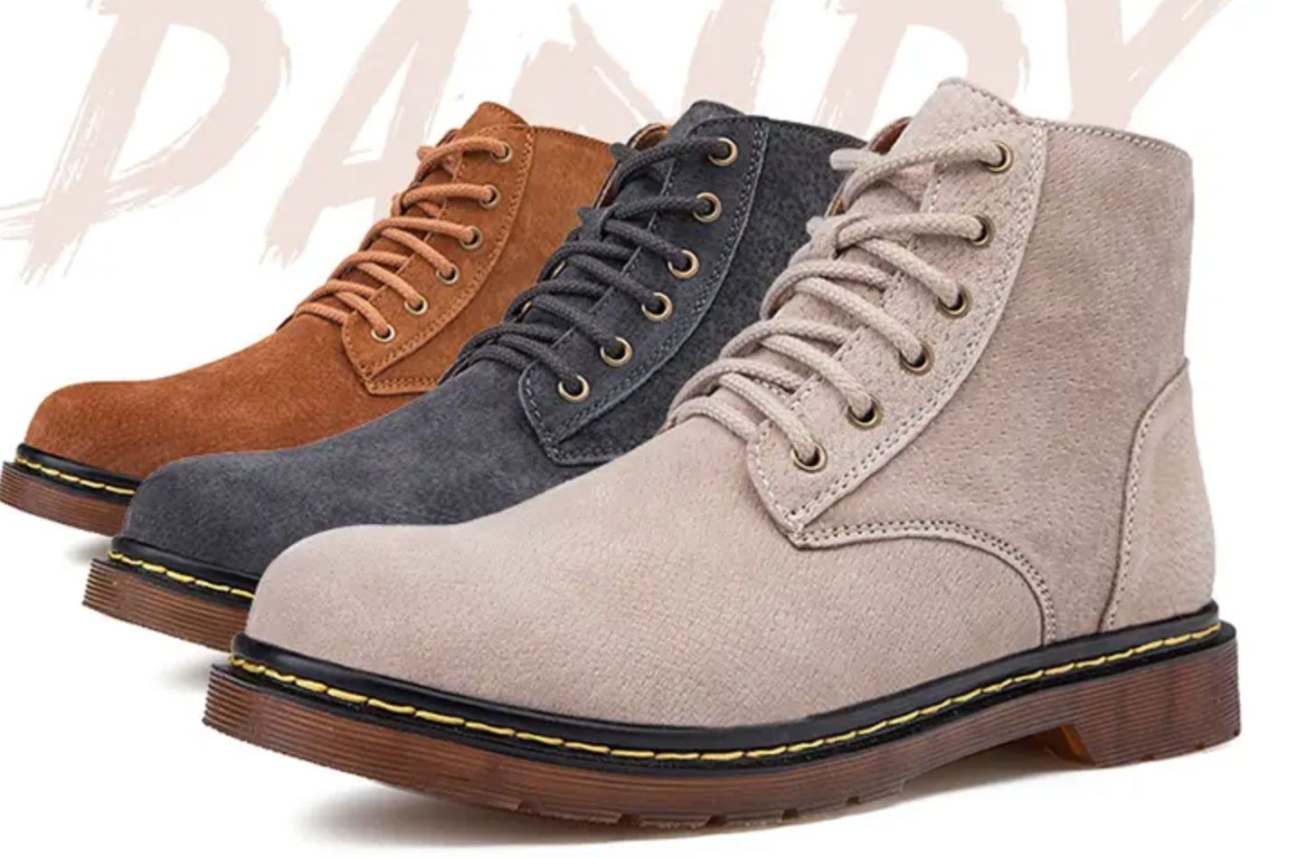 Britische Retro-Lederstiefeletten für Herren, modische Thermo-Outdoor-Schuhe | 8916