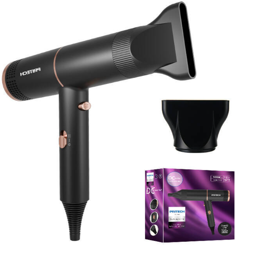 Professioneller Haartrockner mit 1200–1400 W, zweistufigem Gleichstrommotor und VDE-Stecker für Styling in Salonqualität | TC-2853