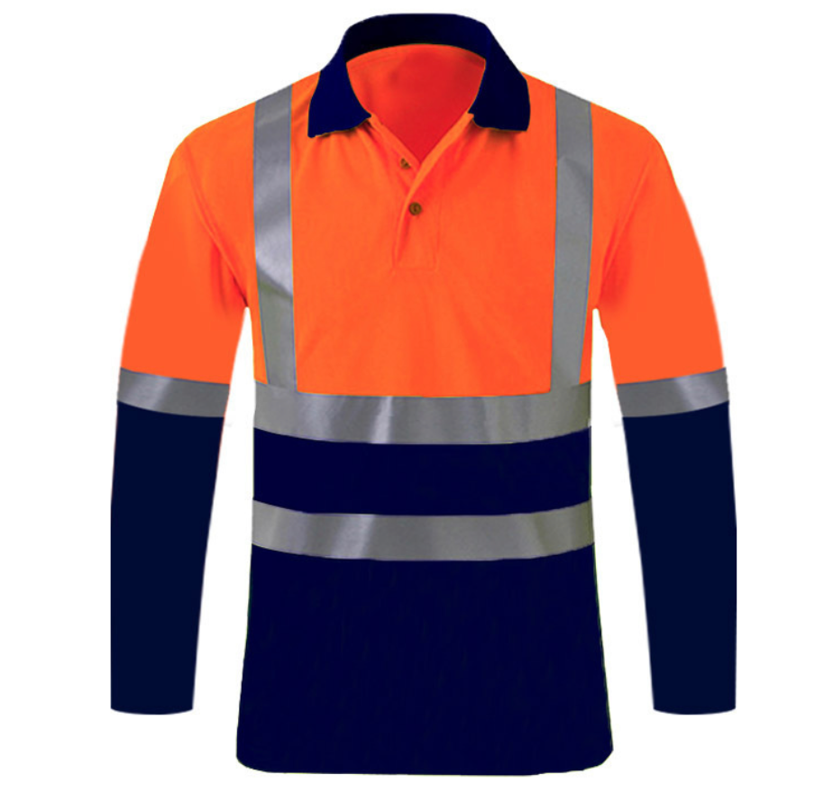 HiVis Construction Polo Reflektierendes Sicherheitshemd Gut sichtbare Arbeitskleidungsoberteile für Männer | SG2119X