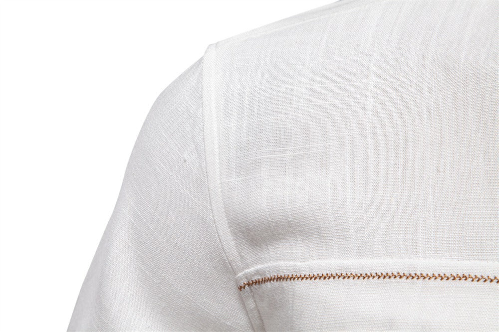 Herrenhemd aus Leinenmischung - 2025 Frühling Slim-Fit Casual Top | SH2025