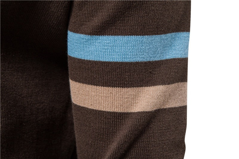 Herren-Strickjacke aus weicher Baumwolle mit Reißverschluss, Urban Slim Fit, Stehkragen, Pullover, Qualitätsoberteil | SW188