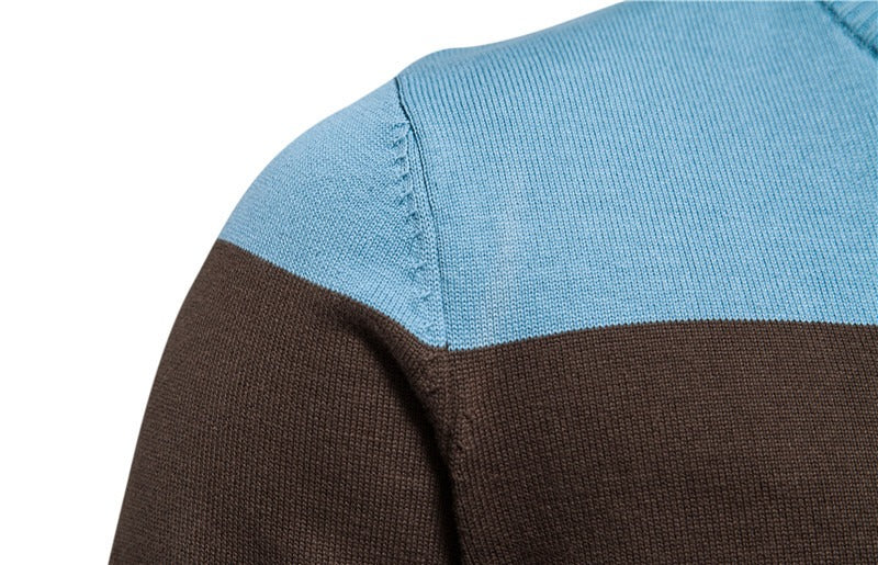 Herren-Strickjacke aus weicher Baumwolle mit Reißverschluss, Urban Slim Fit, Stehkragen, Pullover, Qualitätsoberteil | SW188