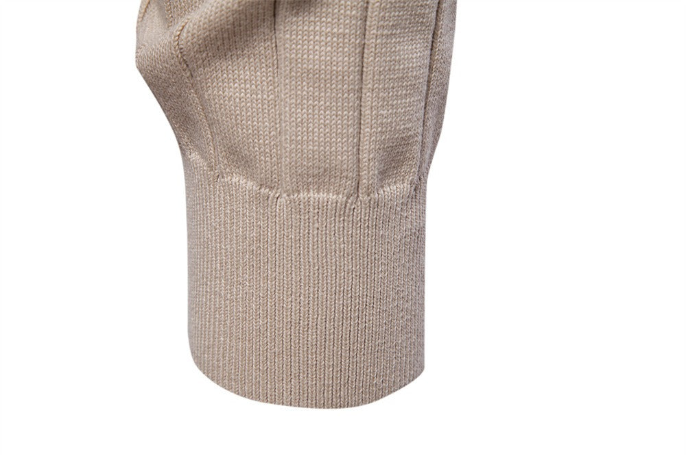 Herren-Strickjacke mit V-Ausschnitt und Farbbesatz – Lässiger, locker sitzender Pullover mit Knöpfen für den Herbst | SW199