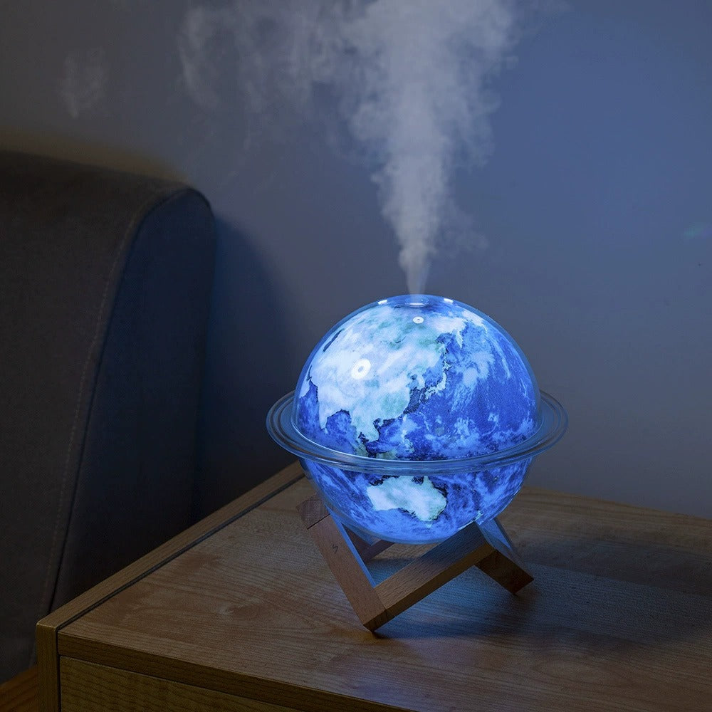 Planet Glow Luftbefeuchter-Set – Diffusoren für ätherische Öle Erde und Jupiter mit LED-Stimmungslicht | SX-E335