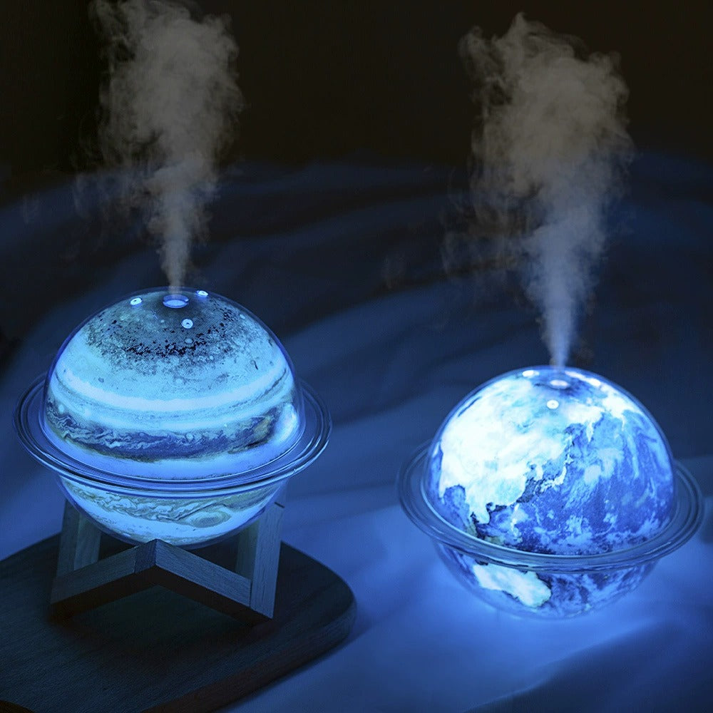 Planet Glow Luftbefeuchter-Set – Diffusoren für ätherische Öle Erde und Jupiter mit LED-Stimmungslicht | SX-E335